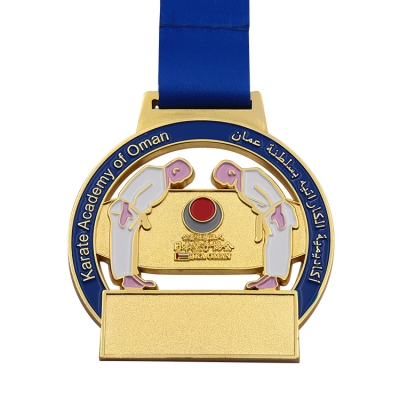 Custom made Karate metal medals