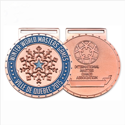 Antique copper glitter medals