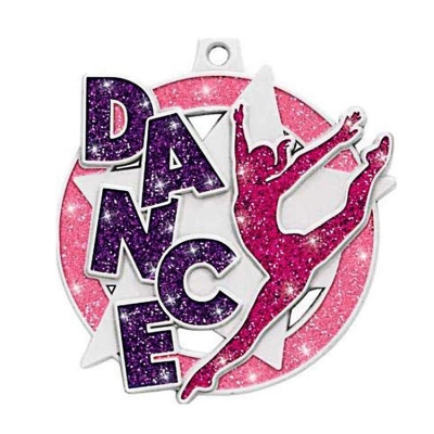 Customized glitter dance medals