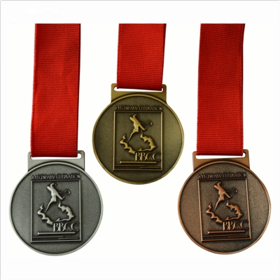 Bespoke sandblast background zinc alloy medals
