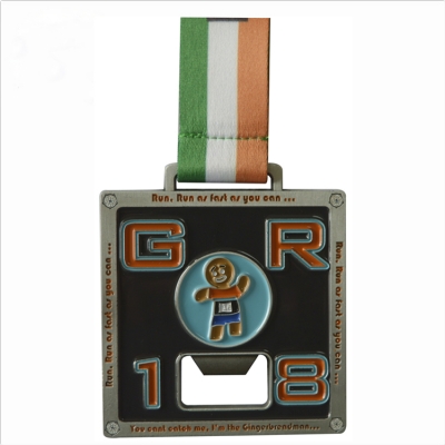 Large soft enamel casted beer opener medal