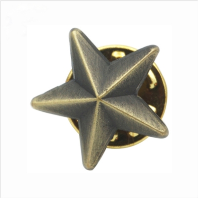 Star shaped vintage 3D lapel pin 
