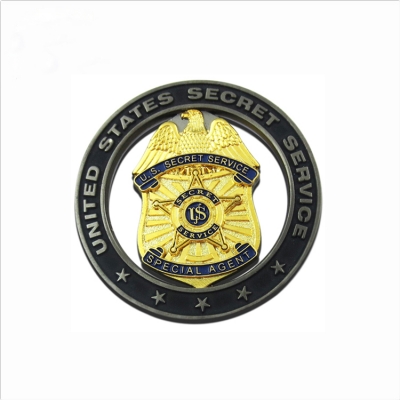 Custom secret services pin badges