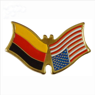 USA Spain flag pins