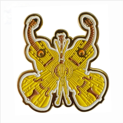 Butterfly shaped custom enamel pins