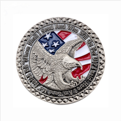 3D eagle enamel coins
