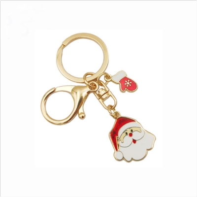 Christmas soft enamel keychain pendant