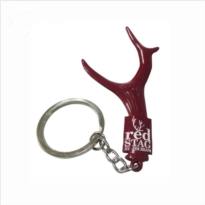 Promotional anniversary red painted key tags wholesale