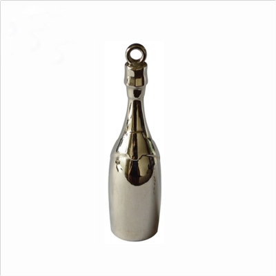 3D bottle shaped metal key ring souvenir