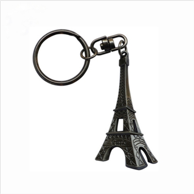 Custom die casting Eiffel Tower keychain