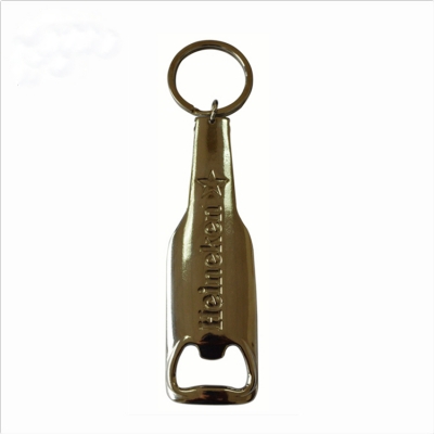 Personalized bottle shape casting alloy keychain opener