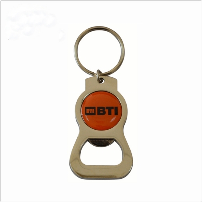 Custom logo bottle opener keychain
