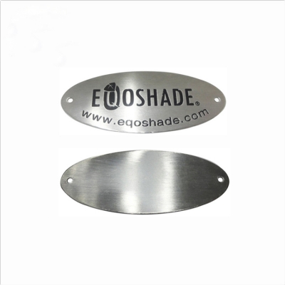 Stainless steel etched logo
