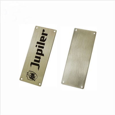 Etched logo stainless steel nameplate