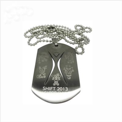 Laser printed stainless steel dog tag