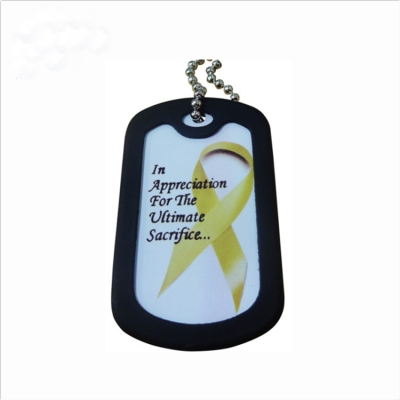 Laser printing pet tags with silicone silencer