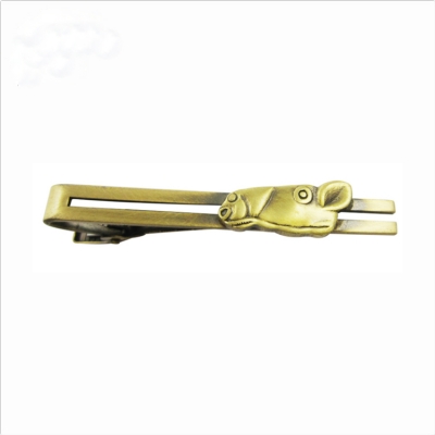 Vintage brass tie clip