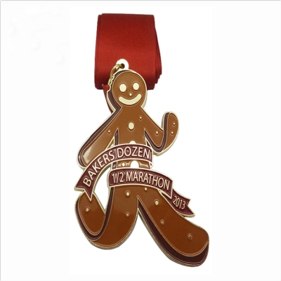 Custom shape die struck marathon medals