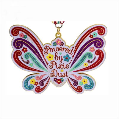 Butterfly shape soft enamel medals