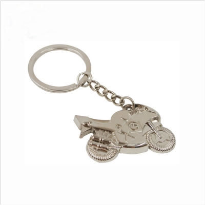 Motorcycle shaped 3D metal key ring