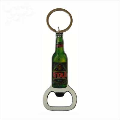 Bottle shaped die casting keyring beer bottle opener