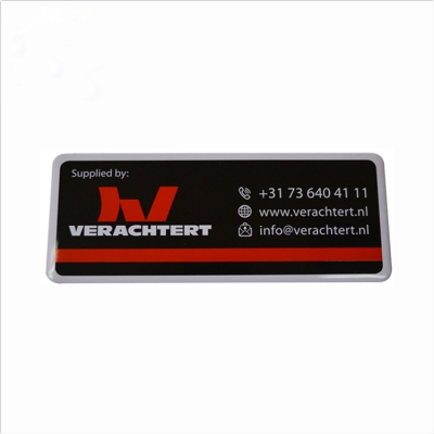 Self adhesive nameplates