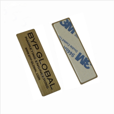 Adhesive steel name plate