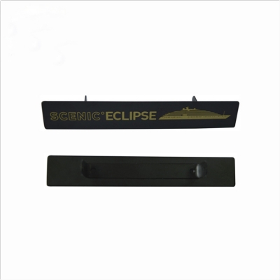 Black brass nameplate