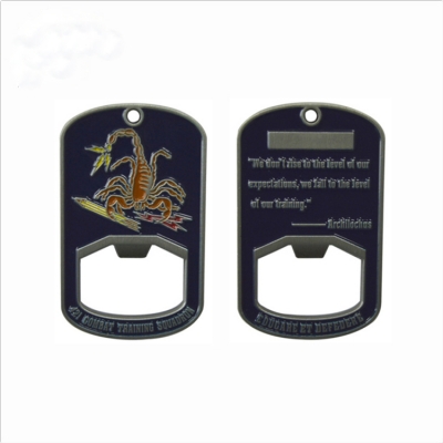 Dog tag style bottle opener