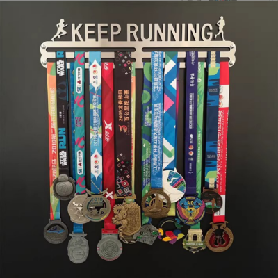 Stainless steel medal hanger display