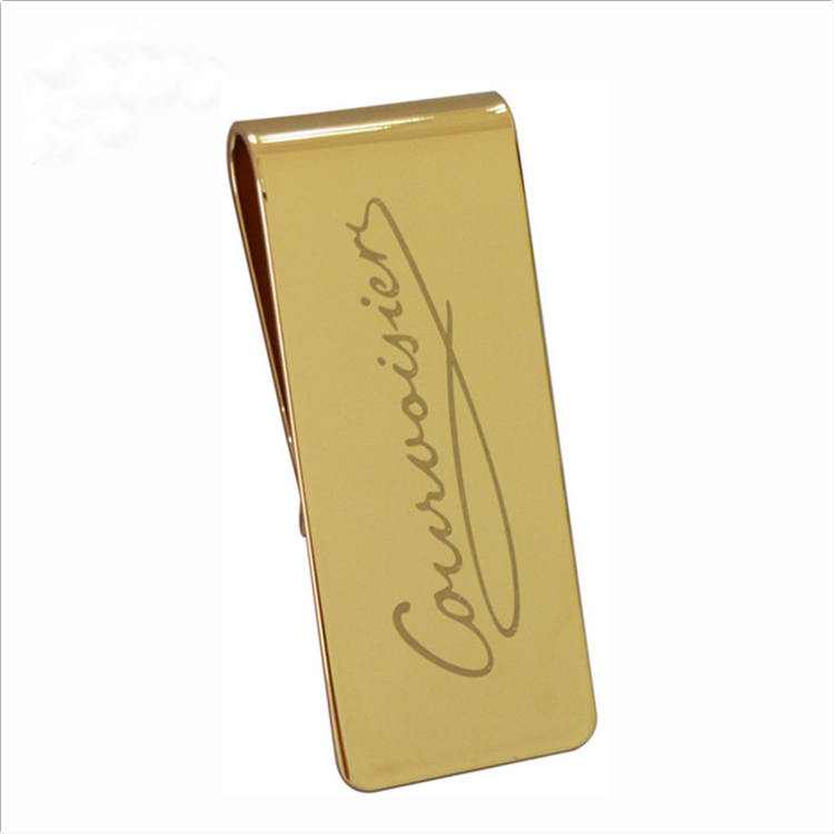 Laser engraving brass money clip